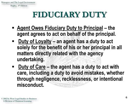 Below is the step-by-step process as to how a breach occurs:. . Which of the following is a fiduciary duty owed by an agent to their client